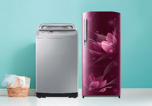 Single Door Fridge and Top Load Washing Machine Combo